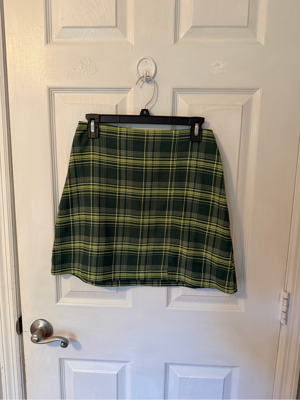 Green Plaid A-Line Women’s Skirt